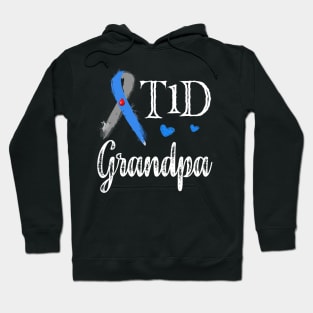 T1D Grandpa Type 1 Diabetes Awareness Gift Hoodie